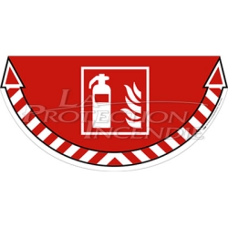 Safety marker Fire extinguisher on the ground