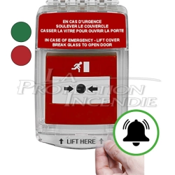 Cover with alarm for manual trigger