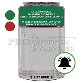 Cover with alarm for manual trigger