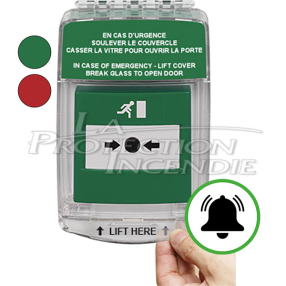 Cover with alarm for manual trigger