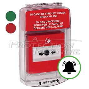 Cover with alarm for manual trigger