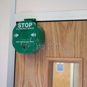 Alarme Stop Issue de Secours – Modèle pour Porte 2 Vantaux