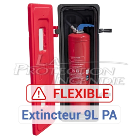 Fire extinguisher cabinet, 6-9L/Kg, red, 2 viewing windows - Keyless