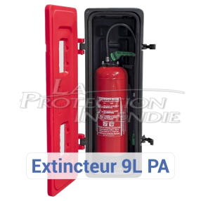 Fire extinguisher cabinet, 6-9L/Kg, red, 2 viewing windows - Keyless