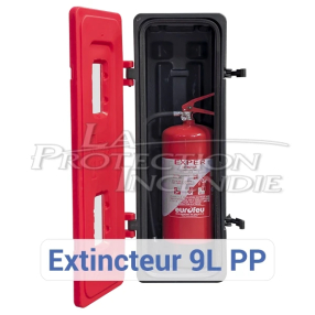 Armoire extincteur 6-9L/Kg rouge 2 hublots - Sans clé