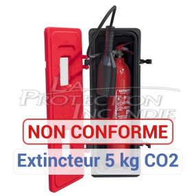Fire extinguisher cabinet, 6-9L/Kg, red, 2 viewing windows - Keyless