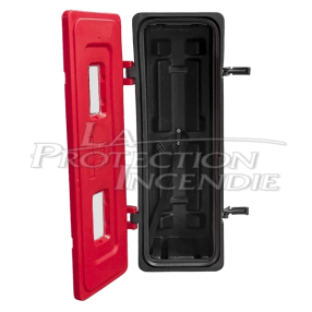 Fire extinguisher cabinet, 6-9L/Kg, red, 2 viewing windows - Keyless