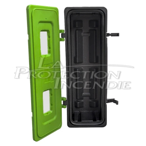 Green door cabinet for safety shower - Keyless