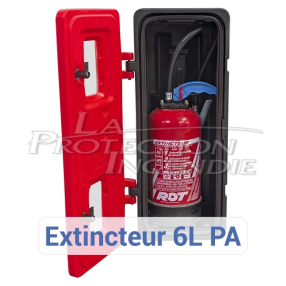 Cabinet for 6L/Kg fire extinguishers - Key and Glass Breaker