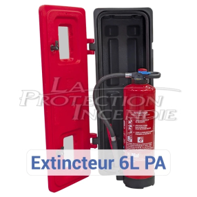 Cabinet for 9L/Kg fire extinguishers - Key and Glass Breaker