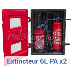 Double Case for 2 Fire Extinguishers - Keyless