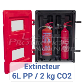 Double Case for 2 Fire Extinguishers - Keyless