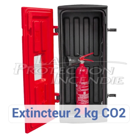 Coffret Mobile sur Roues pour Extincteur 6/9L et CO2 - Sans Clé