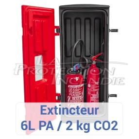 Mobile Case on Wheels for 6/9L and CO2 Fire Extinguishers - Keyless