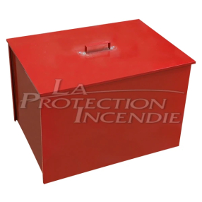 Metal bin with absorbent material and sand - 100L