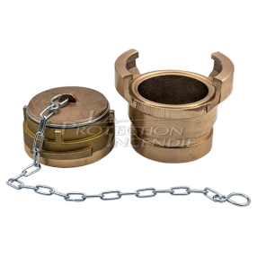 Raccord d'alimentation rainuré pour colonne sèche en laiton - DN 65
