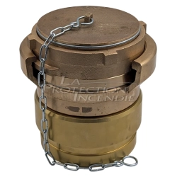 Grooved supply fitting for brass dry riser - DN 100