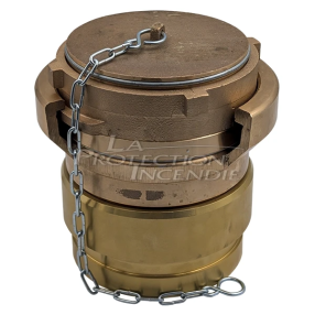 Raccord d'alimentation rainuré pour colonne sèche en laiton - DN 100
