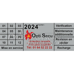 Etiquette annuelle de vérification d'extincteur