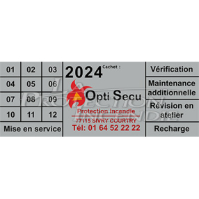 Annual fire extinguisher inspection label