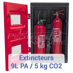 Armoire pour 2 extincteurs 6-9L/Kg - Avec Clé
