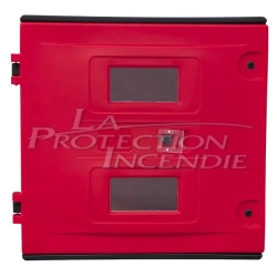 Coffret rouge pour Matériel d'Intervention Incendie - Avec Clé - L 820 x H 820 x P 360 mm