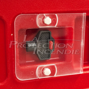 Coffret rouge pour Matériel d'Intervention Incendie - Avec Clé - L 820 x H 820 x P 360 mm