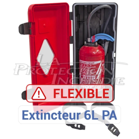 6L Fire Extinguisher Cabinet with Clips - Lockable