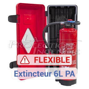 6L Fire Extinguisher Cabinet with Clips - Lockable