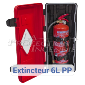 6L Fire Extinguisher Cabinet with Clips - Lockable