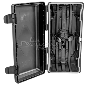 6L/Kg Black Fire Extinguisher Cabinet with Clips - Lockable