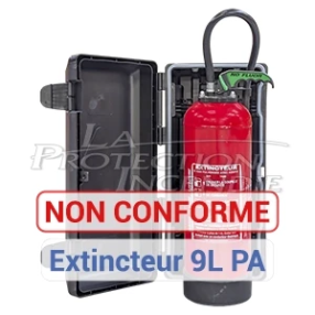 6L/Kg Black Fire Extinguisher Cabinet with Clips - Lockable