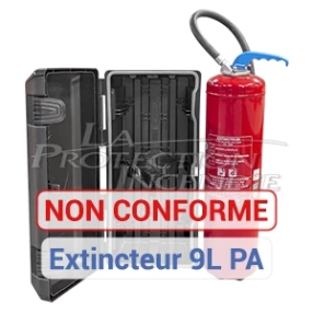 6L/Kg Black Fire Extinguisher Cabinet with Clips - Lockable