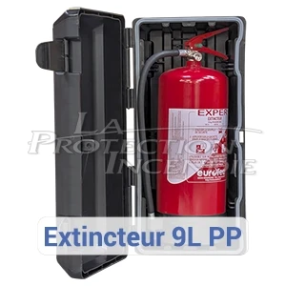 Armoire Extincteur 6L/Kg Noire à Clips - Cadenassable