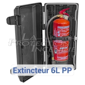 Armoire Extincteur 6L/Kg Noire à Clips - Cadenassable