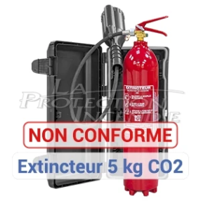 6L/Kg Black Fire Extinguisher Cabinet with Clips - Lockable