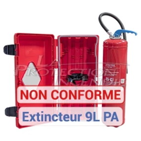 Armoire Extincteur 6L/Kg Rouge à Clips - Cadenassable