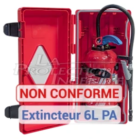 Armoire Extincteur 6L/Kg Rouge à Clips - Cadenassable