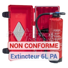Armoire Extincteur 6L/Kg Rouge à Clips - Cadenassable