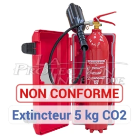 Armoire Extincteur 6L/Kg Rouge à Clips - Cadenassable