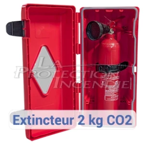 Armoire Extincteur 6L/Kg Rouge à Clips - Cadenassable