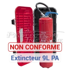 Fire extinguisher cabinet, 650 mm high - Stackable and lockable