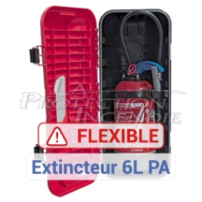 Fire extinguisher cabinet, 650 mm high - Stackable and lockable