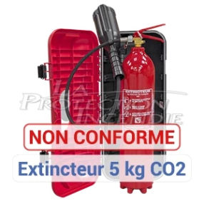 Fire extinguisher cabinet, 650 mm high - Stackable and lockable