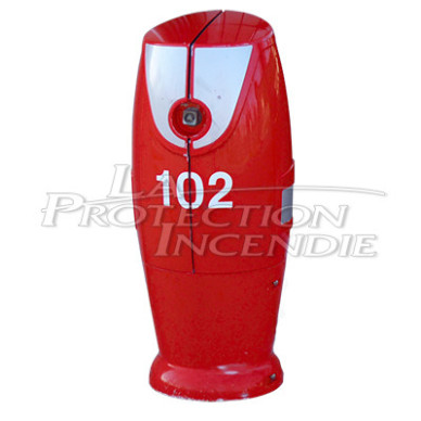 Marked fire hydrant