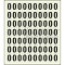 Sheet of 70 adhesive stickers number 0 Sheet of 70 adhesive stickers number 0