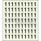 Sheet of 70 adhesive stickers number 1