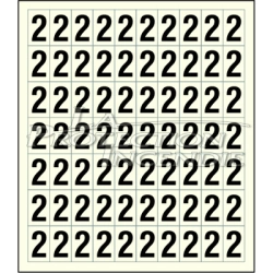 Sheet of 70 adhesive stickers number 2