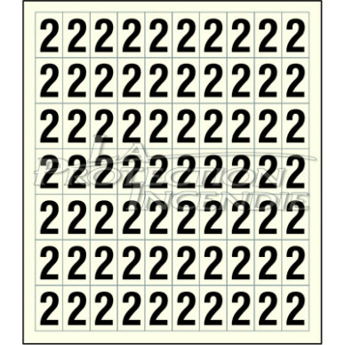 Sheet of 70 adhesive stickers number 2