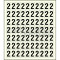Sheet of 70 adhesive stickers number 2